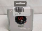 a close up of a box of a smart watch with a barcode on it