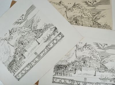Jacques JOOS (1945-2021), "Ville et citadelle de serres en D…