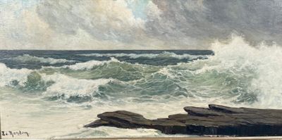 Édouard MANDON (1885-1977), Mer agitée, huile sur toile sign… - Photo 1