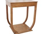 an image of a wooden side table with a shelf underneath it