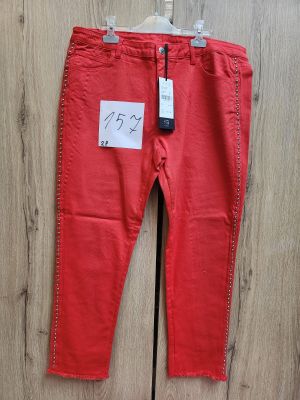 Lot de 2 pantalons femme, de la marque 1.2.3, taille 44, coloris rouge