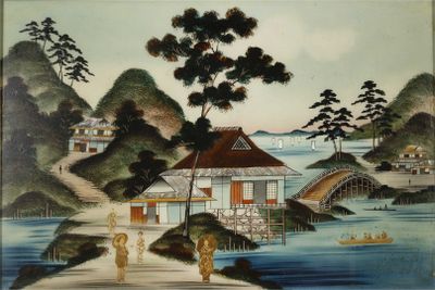 a picture of a painting on the wall of a house