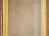 an image of a painting of a square frame with a yellow border