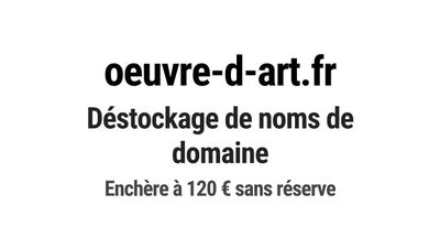Nom de domaine oeuvre-d-art.fr.