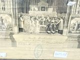 a picture of a painting of a wedding ceremony in a church
