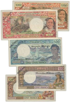 INSTITUT D'ÉMISSION D'OUTRE MER NOUVELLES HÉBRIDES : 1000 Fr… - Photo 1