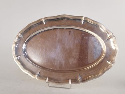 CHRISTOFLE. Plat en métal argenté à contour godronné, Collec… - Photo 1