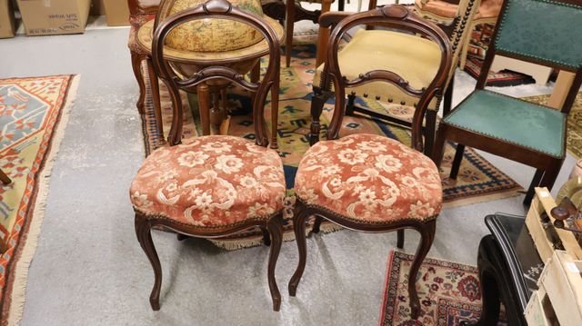Paire de chaises de chambre « coquille »