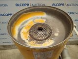 an image of a dirty metal bucket with a drain in it