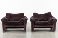 Vico Magistretti (1920–2006) « Maralunga », deux fauteuils r… (photo 3)