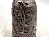 an image of a wooden carving of an elephant