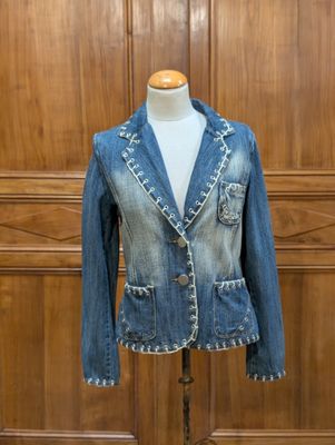 Veste en jean Jaune Rouge Paris - Taille S - Prix étiquette …