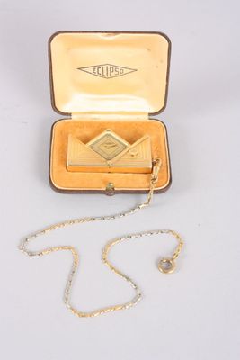 montre de poche Art Déco Eclipso, le boitier articulé en or.… - Photo 1