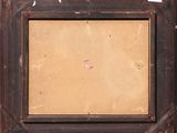 an old photo of a picture frame with a brown background