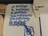 a piece of paper with a drawing of a hand writing on it