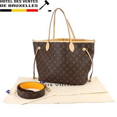 louis vuitton neverfuls mm monogram canvas tote bag