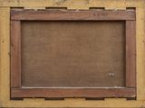 an old picture frame with a brown background and a brown background