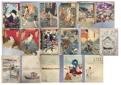 many pictures of a woman in a boat on the water