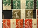 a picture of a collection of stamps on a table