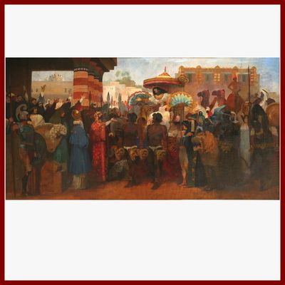 ROCHEGROSSE Georges 1859-1938 : Entrée de la Reine de Saba à…