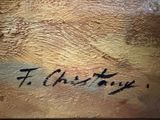 an image of a close up of a painting with writing on it