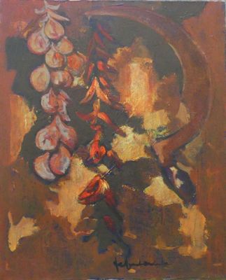 FRIBOULET Jeff Nature morte aux épices Huile sur toile