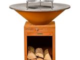an image of a fire pit with logs in it on a white background
