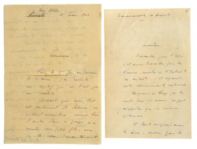 FOUCAULD (Charles de). 2 lettres autographes signées. Algéri… - Photo 1