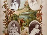 an old photo of a group of children in a picture frame
