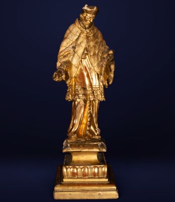 Saint sculpté allemand du 17e siècle, Cologne, Baroque allem…