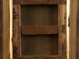 painting of a wooden frame with a window in the middle of it