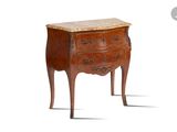 an image of a small chest of drawers with a marble top
