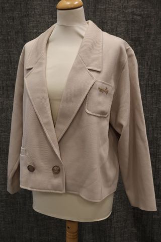 WEILL – Veste en laine et polyester beige. Taille : 44 à vue. Joi...