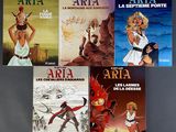 four books in a series of four different covers of the same character
