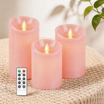 lot de 16 ensembles de 3 bougies LED - avec télécommande