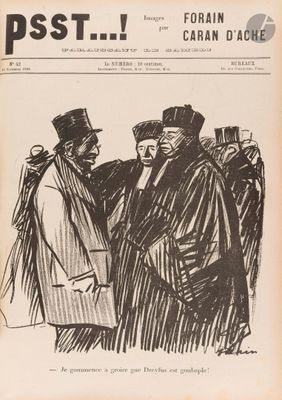 an old newspaper with a drawing of two men talking to each other