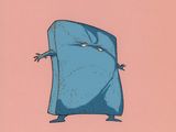 an illustration of a cartoon character holding a large piece of paper