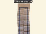 a towel that has a picture of a dog on it