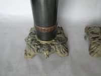 Paire de lampes à pétrole fut guerre de 1914-1918 monture br… (photo 3)