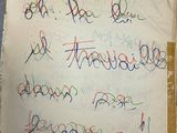 a piece of paper that has writing on it