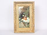 a picture of a painting of a woman and a child