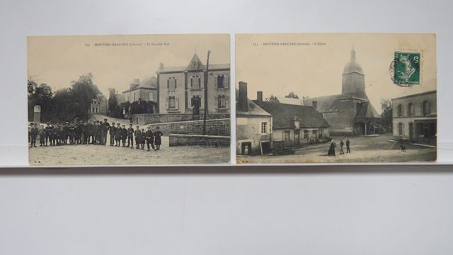 Moutier-Malcard : Lot de 2cpa : La Grande Rue (HM 629), TBE, cart...