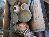 a box full of assorted items sitting on a table