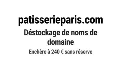 Nom de domaine patisserieparis.