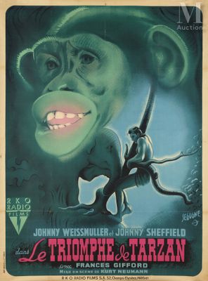 french movie poster for the film le trompe de tarzan