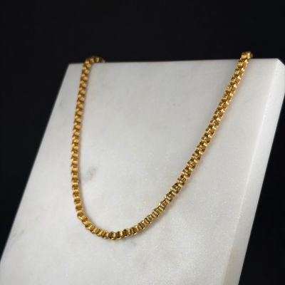 Collier en or jaune 750/1000 (18K) maille jaseron quadruple