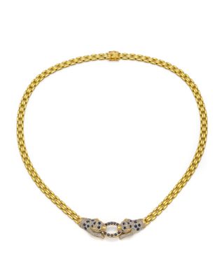 un collier en or et diamants, signé Cartier