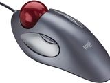 a computer mouse with a red button on top of it