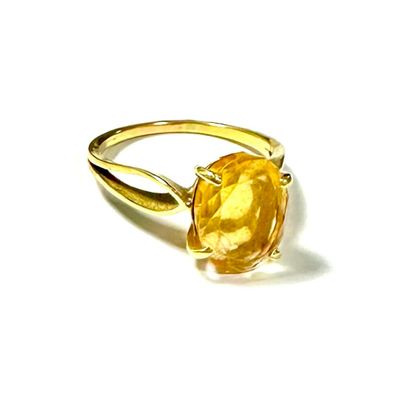 an image of a gold ring with a citrine stone in it