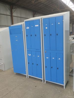 2 armoires vestiaires 6 cases bleues et beige 66x50xh220 et … - Photo 1